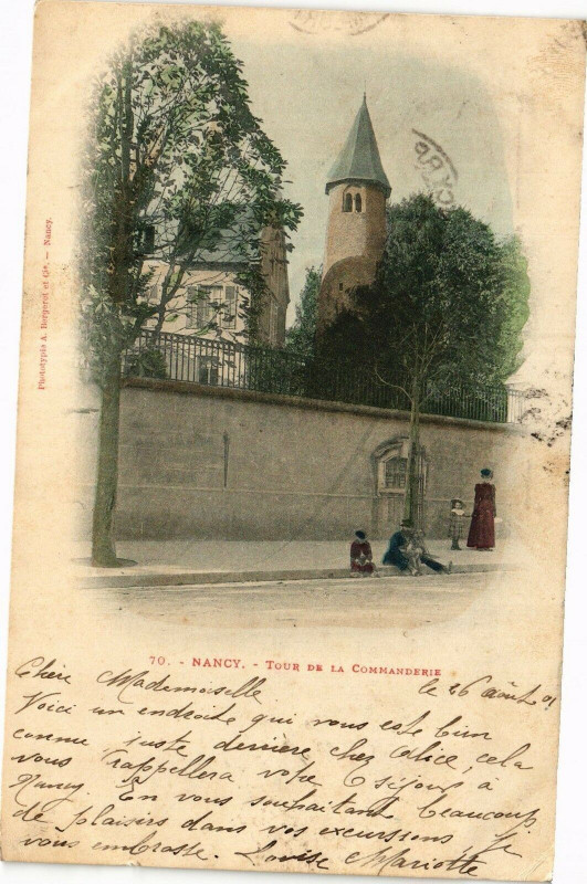Carte postale ancienne Nancy-Tour de la Commanderie à Nancy