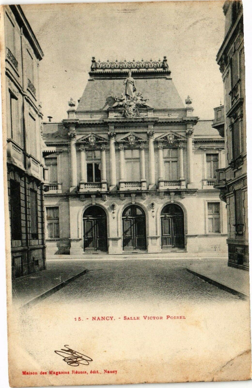 Carte postale ancienne Nancy-Salle Victor Poirel à Nancy