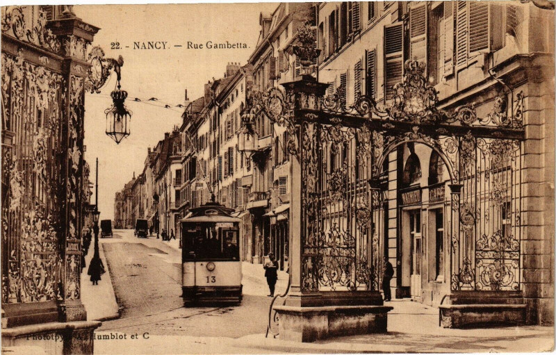 Carte postale ancienne Nancy-Rue Gambetta à Nancy