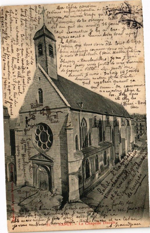Carte postale ancienne Nancy-La Chapelle Ducale à Nancy