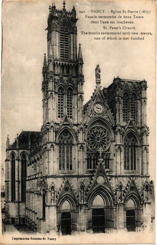 Carte postale ancienne Nancy-EgliseSaint-Pierre à Nancy