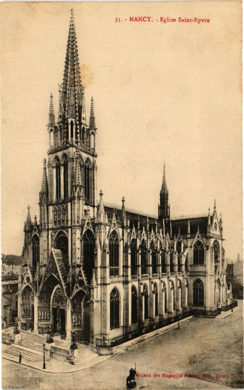 Carte postale ancienne Nancy-Eglise Saint Epvre à Nancy