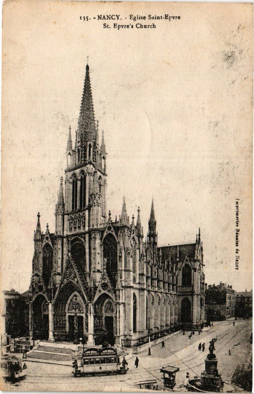 Carte postale ancienne Nancy-Eglise Saint Epvre à Nancy