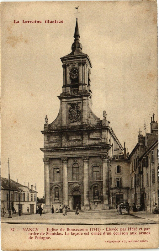 Carte postale ancienne Nancy-Eglise de Bonsecours à Nancy