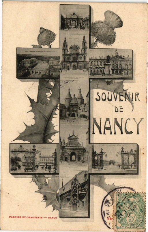 Carte postale ancienne Souvenir de Nancy à Nancy