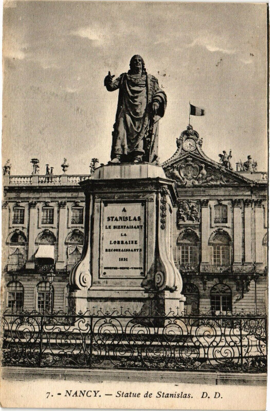 Carte postale ancienne Nancy-Statue de Stanislas à Nancy