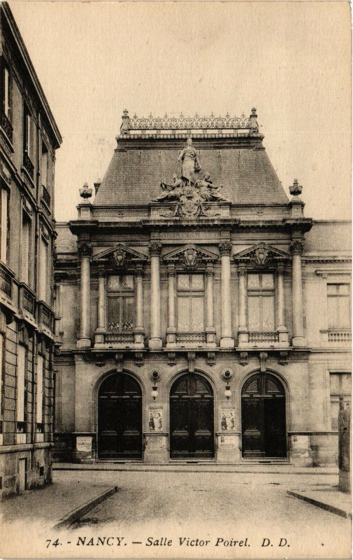 Carte postale ancienne Nancy-Salle Victor Poirel à Nancy