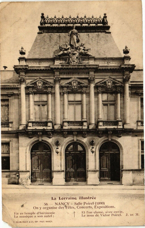 Carte postale ancienne Nancy-Salle Poiret à Nancy