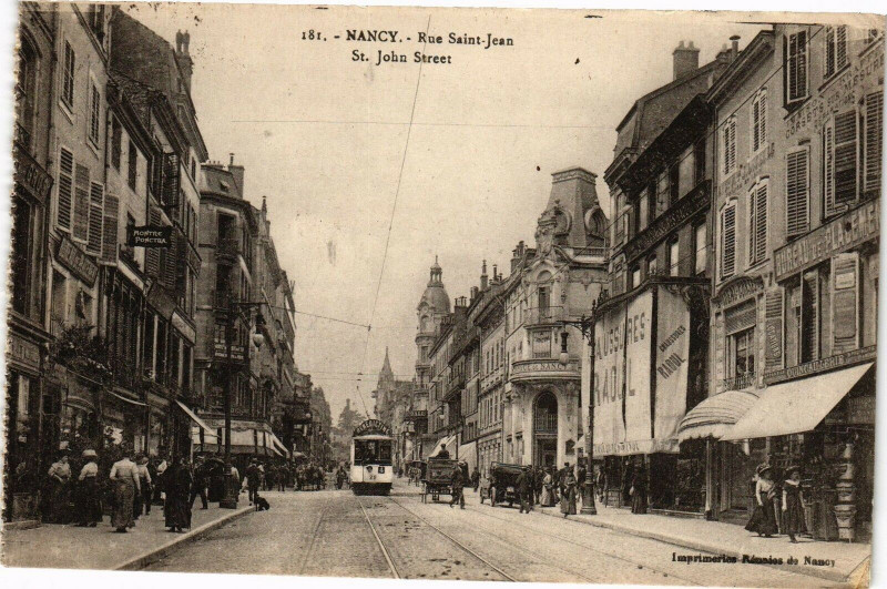 Carte postale ancienne Nancy-Rue Saint Jean à Nancy
