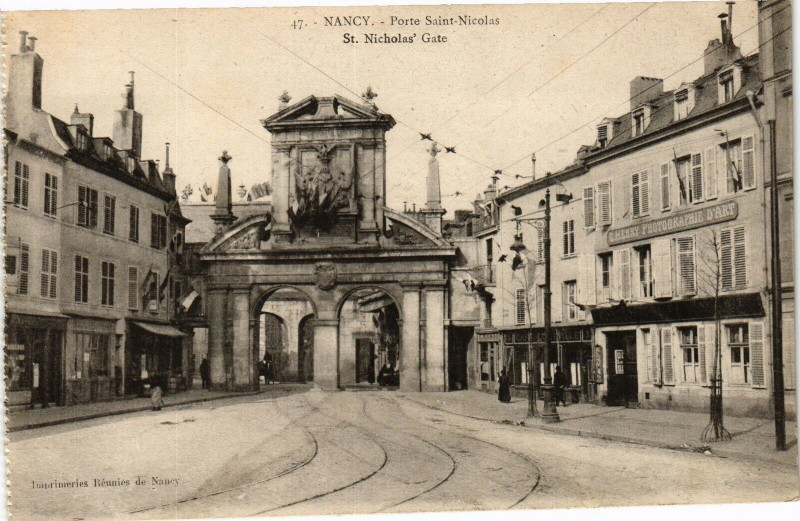 Carte postale ancienne Nancy-Porte Saint Nicolas à Nancy