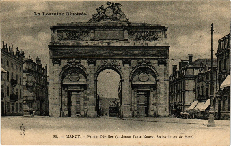 Carte postale ancienne Nancy-Porte Désilles ancienne Porte Neuve-Stainville ou de Metz à Nancy