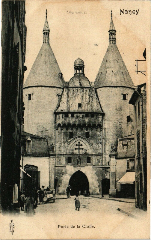 Carte postale ancienne Nancy-Porte de la Craffe à Nancy