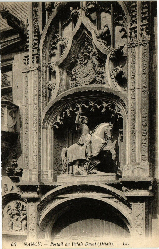 Carte postale ancienne Nancy-Portail du Palais Ducal à Nancy