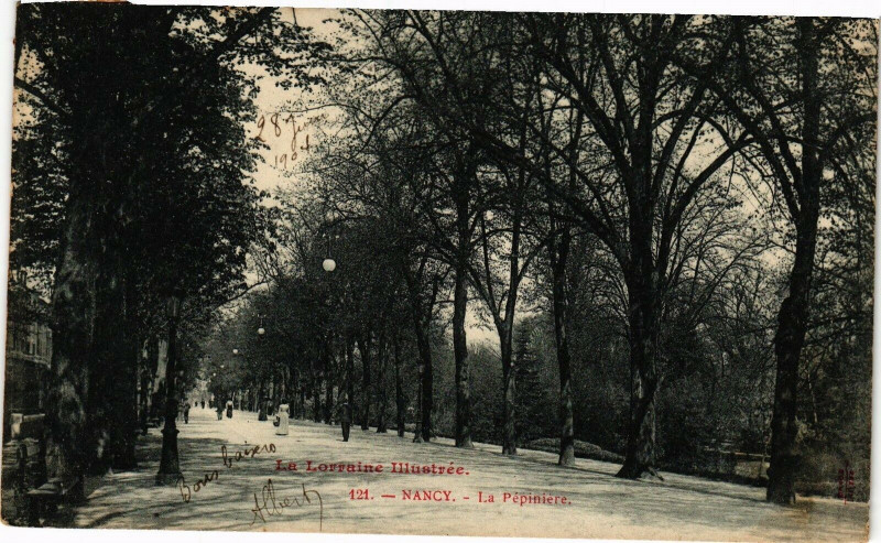 Carte postale ancienne Nancy-La Pépiniére à Nancy