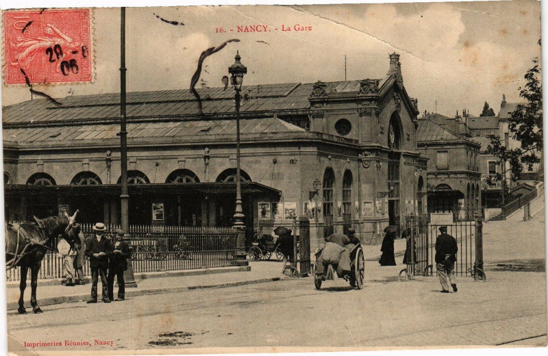 Carte postale ancienne Nancy-La Gare à Nancy