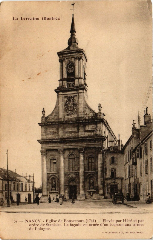 Carte postale ancienne Nancy-Eglise de Bonsecours à Nancy
