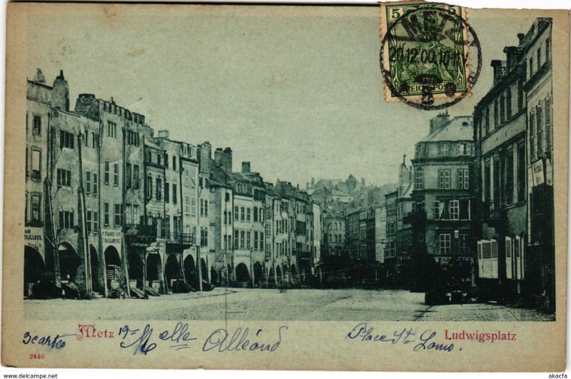 Carte postale ancienne Metz Ludwigsplatz à Metz