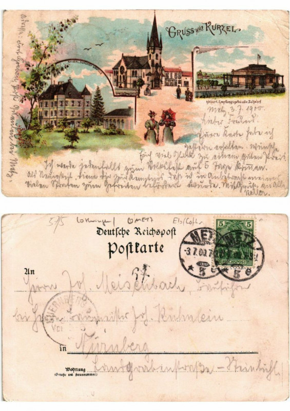 Carte postale ancienne Litho Gruss aus Kurzel 1900. Lothringen