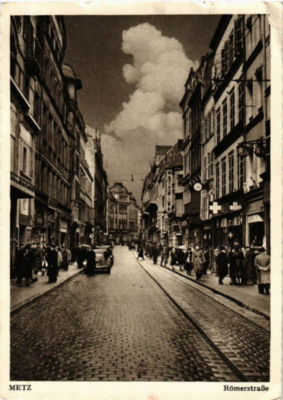 Carte postale ancienne Metz - Romerstrasse à Metz