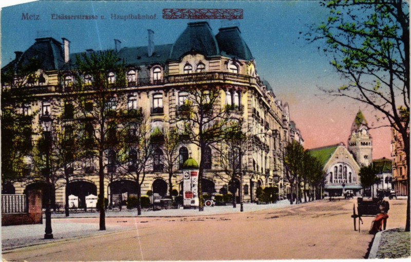Carte postale ancienne Metz - Elsasserstrasse à Metz