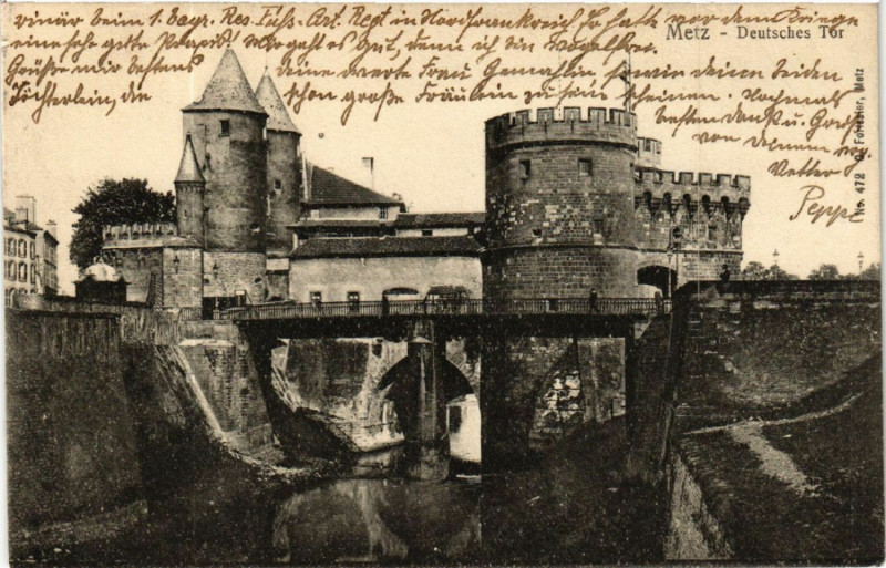 Carte postale ancienne Metz - Deutsches à Metz
