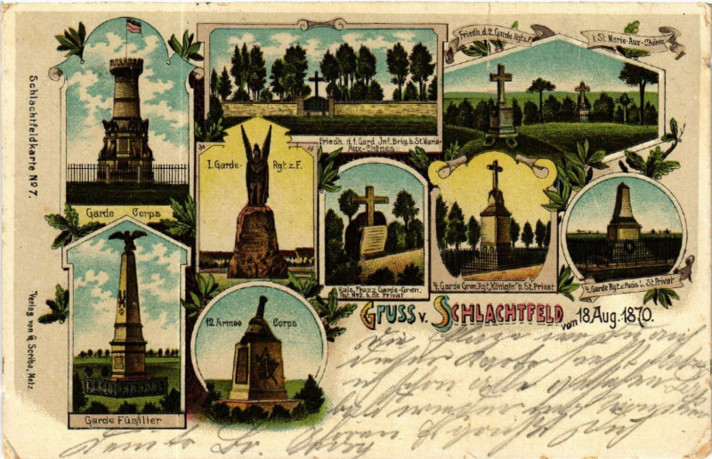 Carte postale ancienne Gruss von Schlachtfeld