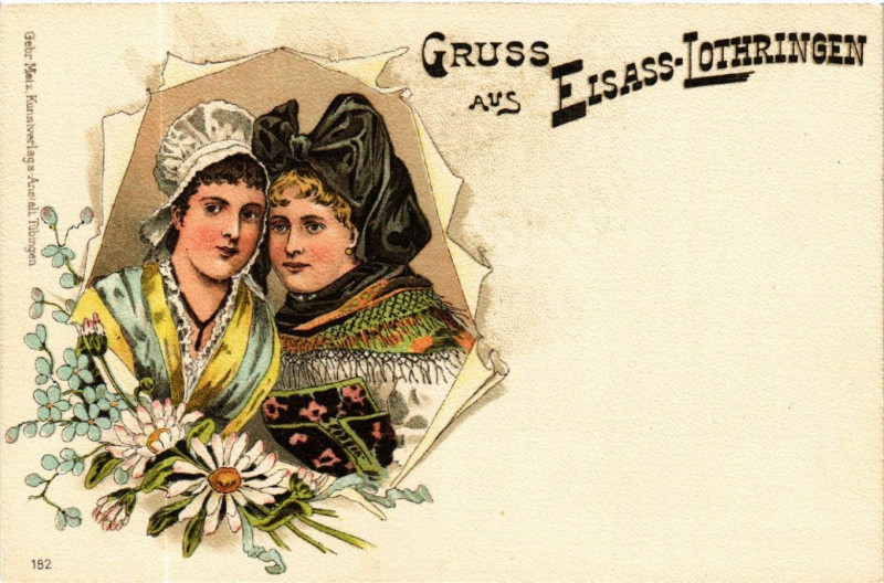 Carte postale ancienne Gruss aus Elsass-Lothringen