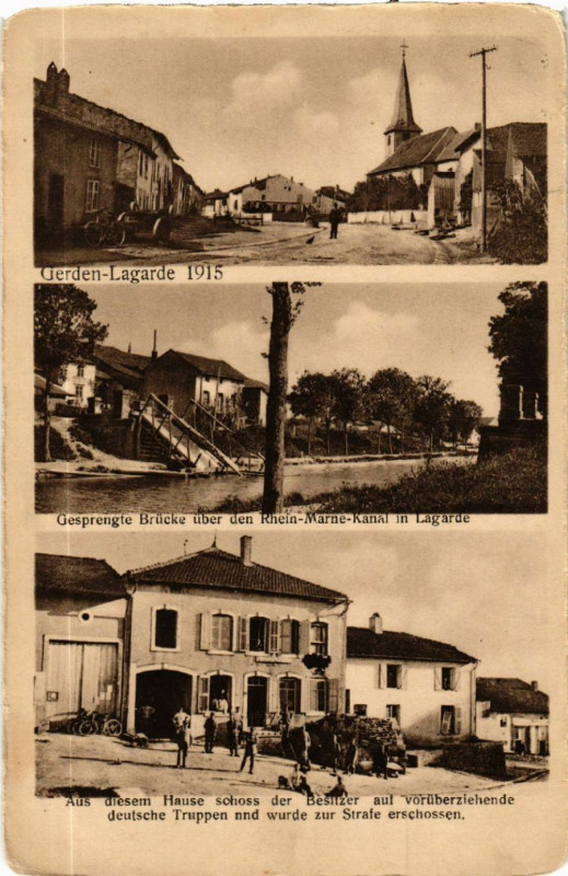 Carte postale ancienne Gerden Lagarde à Lagarde