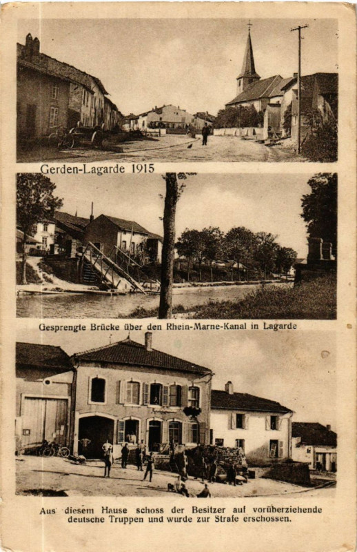 Carte postale ancienne Gerden Lagarde à Lagarde