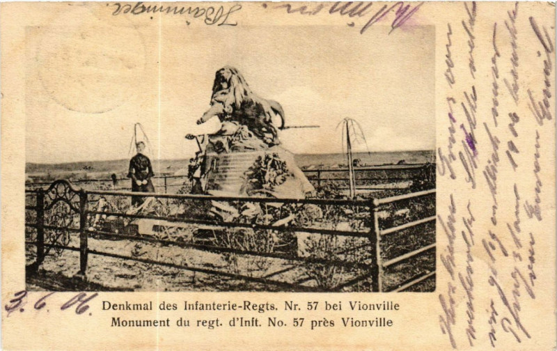 Carte postale ancienne Denkmal des Infanterie-Regts