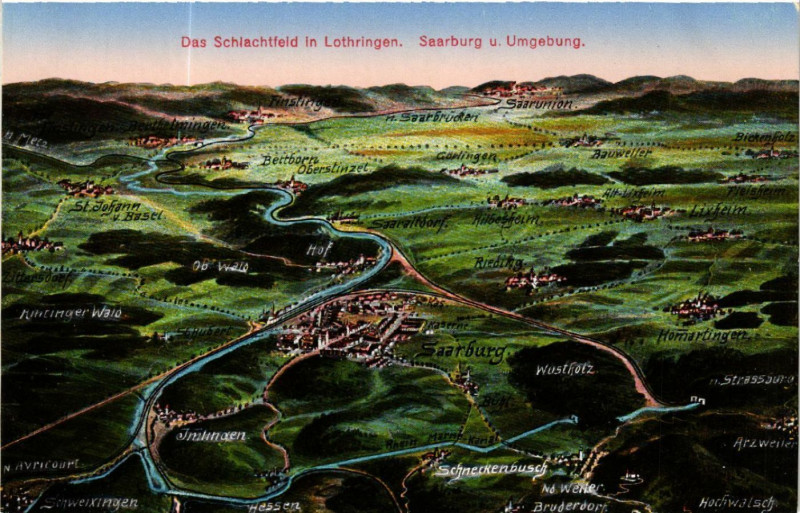 Carte postale ancienne Das Schlachtfeld in Lothringen
