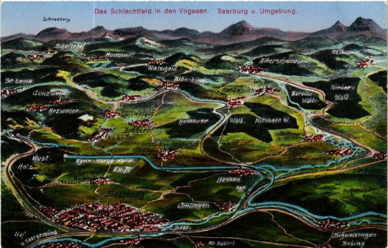 Carte postale ancienne Das Schlachtfeld in den Vogesen