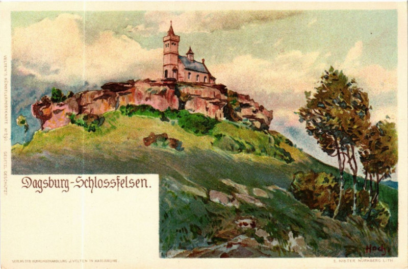 Carte postale ancienne Dagsburg-Schlossfelsen