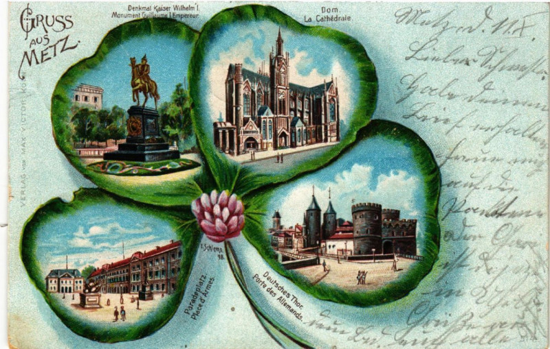 Carte postale ancienne Gruss aus Metz à Metz