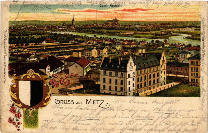 Carte postale ancienne Gruss aus Metz à Metz