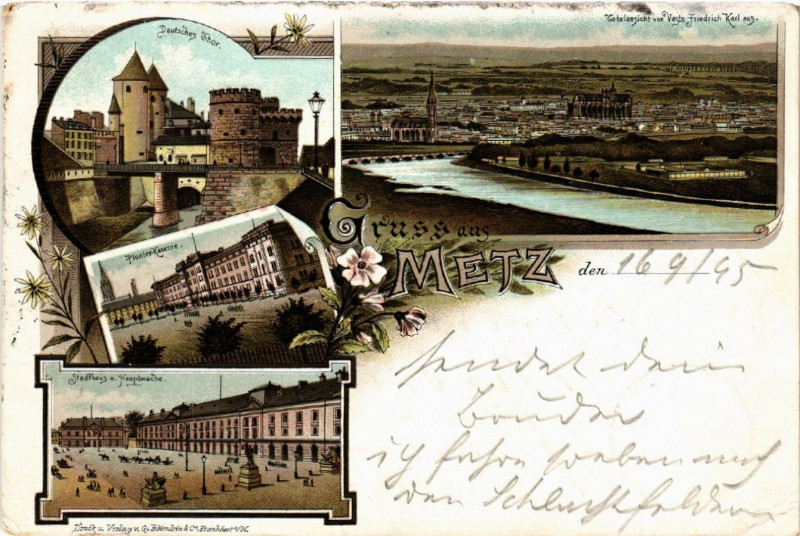 Carte postale ancienne Gruss aus Metz à Metz