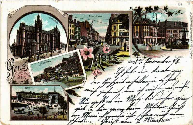 Carte postale ancienne Gruss aus Metz à Metz