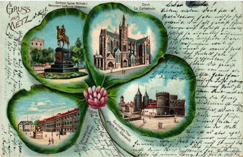Carte postale ancienne Gruss aus Metz à Metz