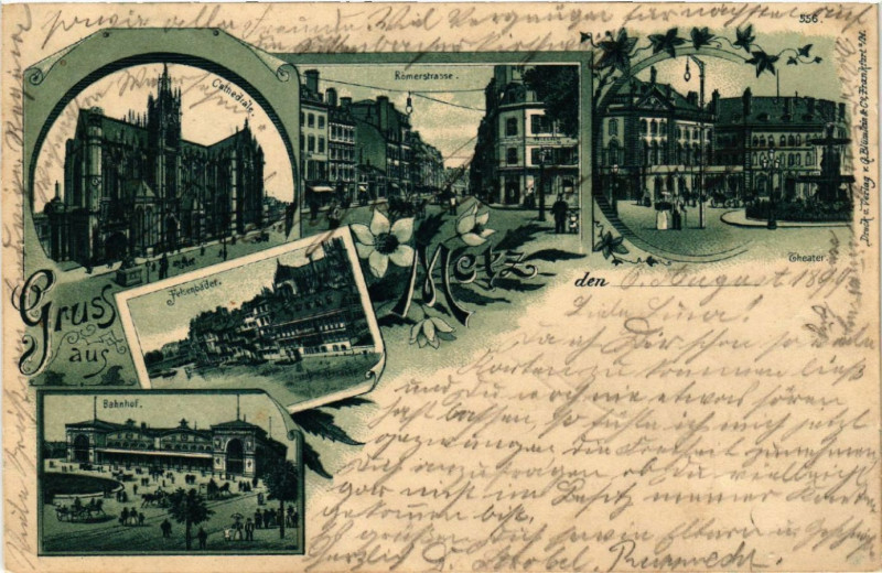 Carte postale ancienne Gruss aus Metz à Metz