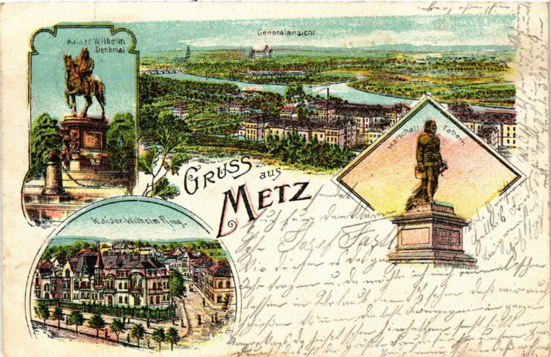 Carte postale ancienne Gruss aus Metz à Metz