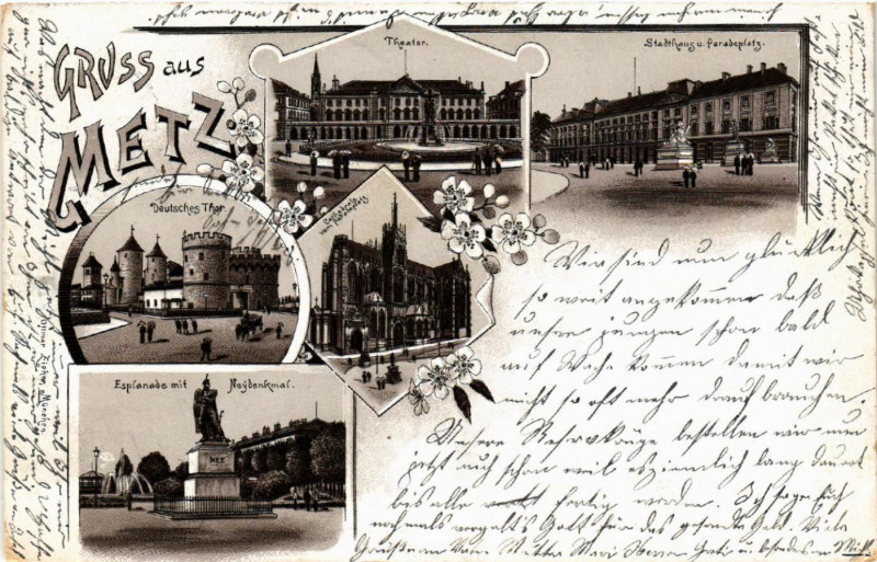 Carte postale ancienne Gruss aus Metz à Metz
