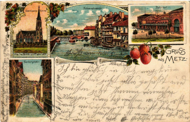 Carte postale ancienne Gruss aus Metz à Metz