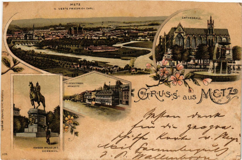 Carte postale ancienne Gruss aus Metz à Metz