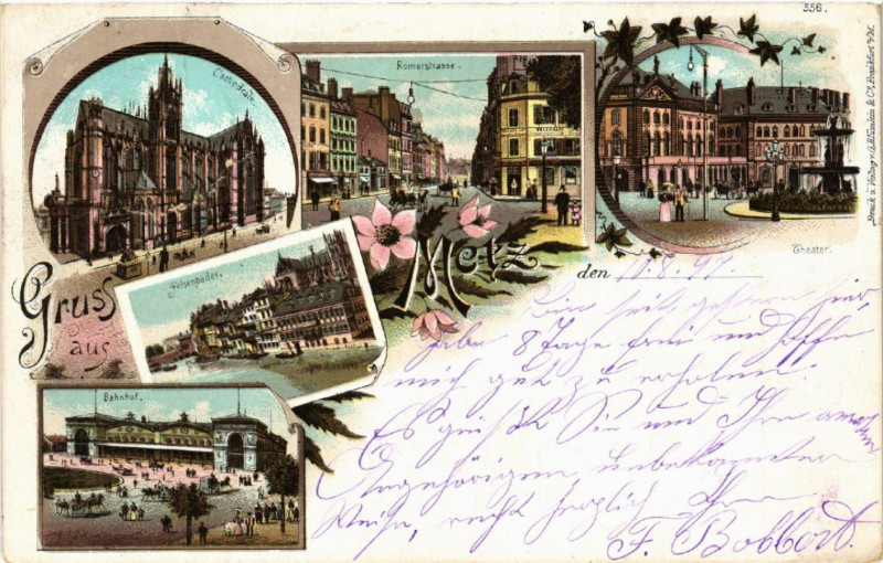 Carte postale ancienne Gruss aus Metz à Metz
