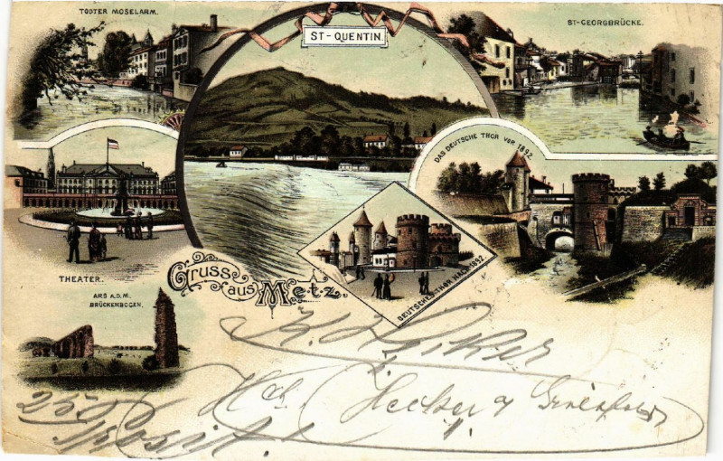 Carte postale ancienne Gruss aus Metz à Metz