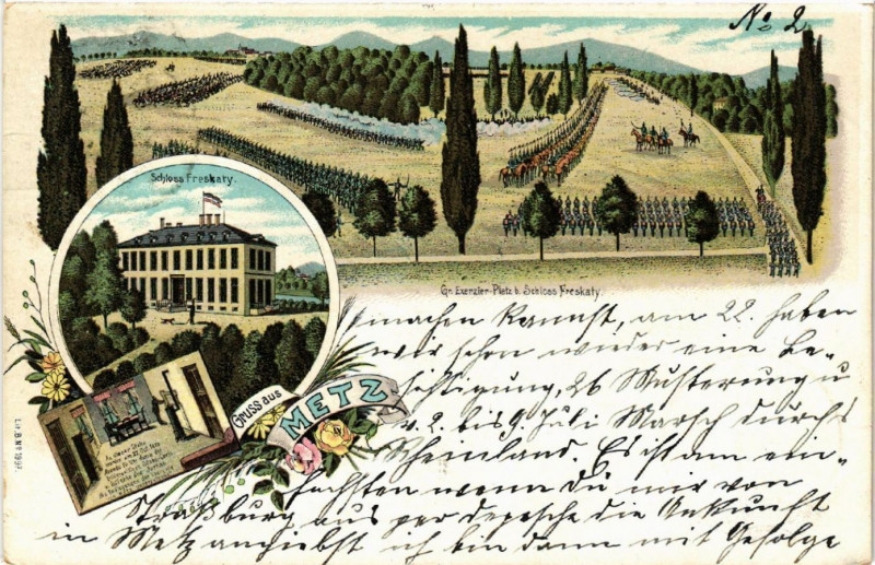 Carte postale ancienne Gruss aus Metz à Metz