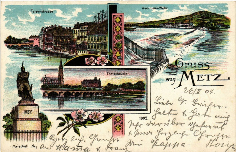 Carte postale ancienne Gruss aus Metz à Metz