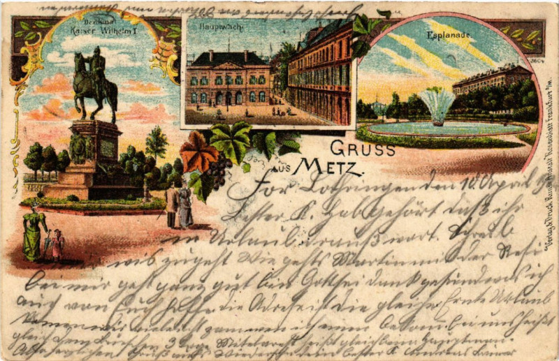 Carte postale ancienne Gruss aus Metz à Metz