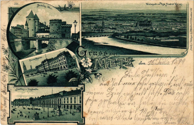 Carte postale ancienne Gruss aus Metz à Metz