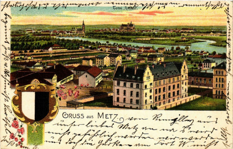 Carte postale ancienne Gruss aus Metz à Metz